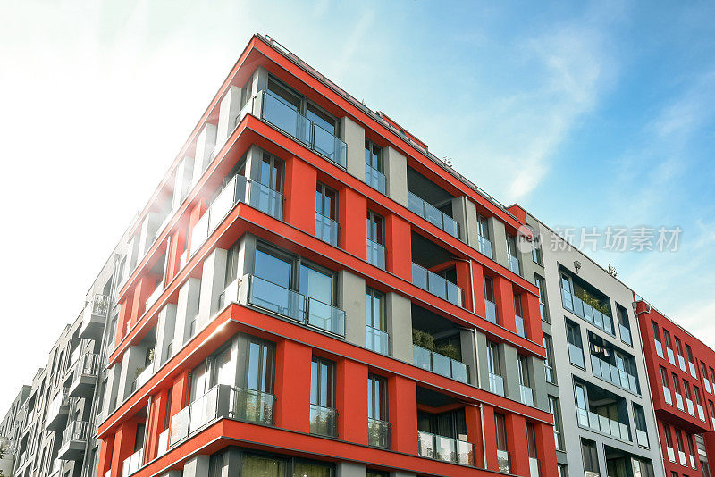 Low Angle view on modern apartment house in Berlin mitte